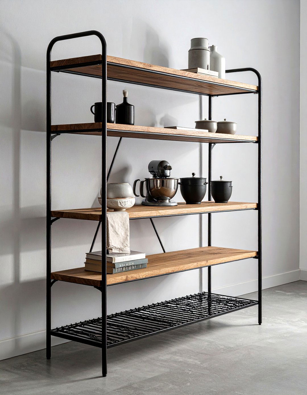 Metal baker rack - 30 kitchen furniture settings