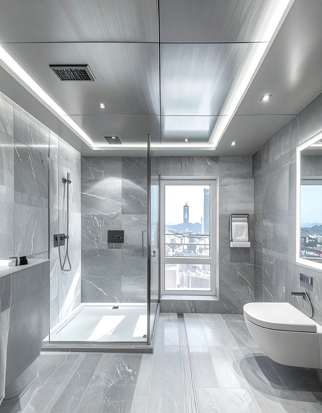 Metal bathroom ceiling - 30 bathroom ceiling design ideas