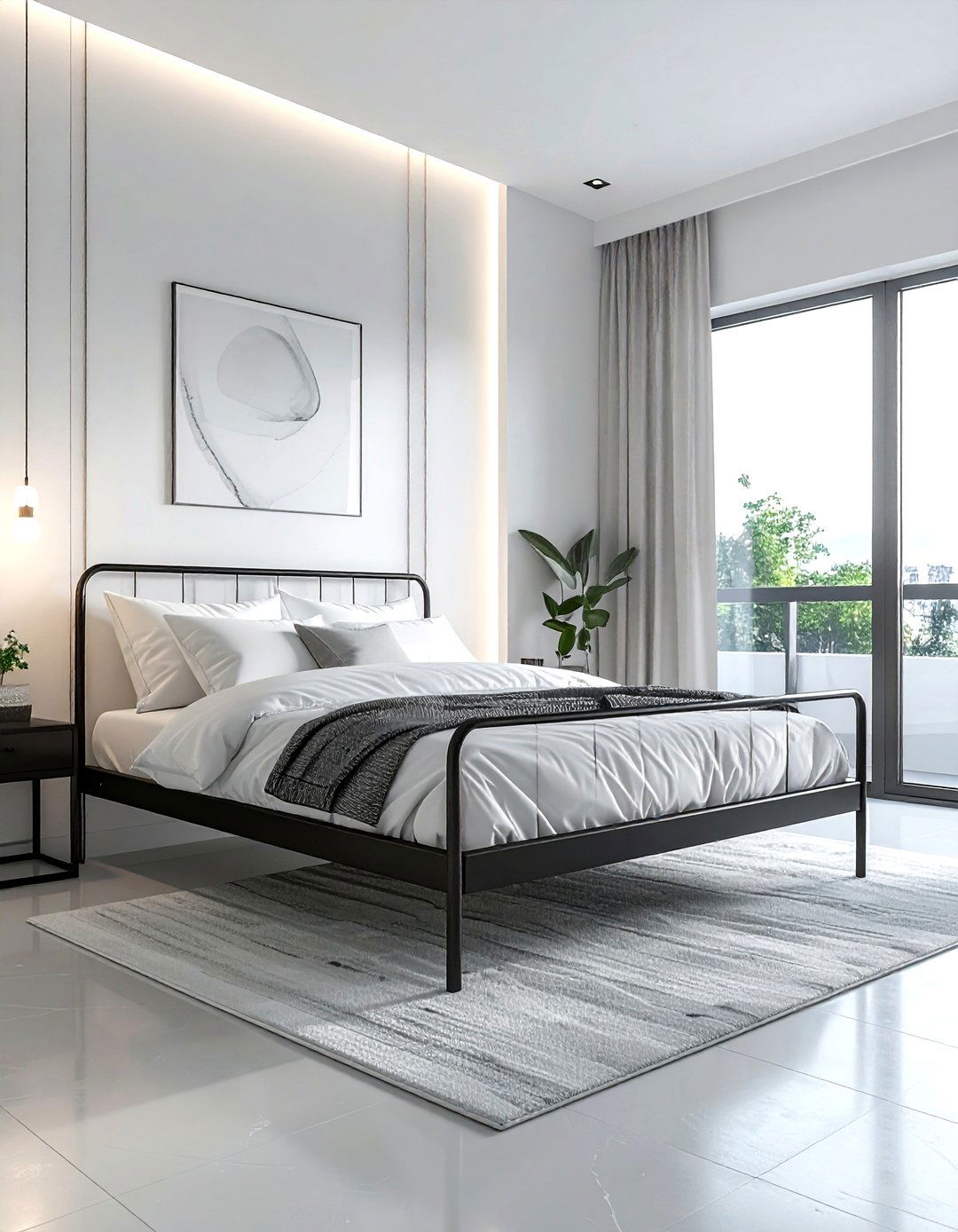 Metal bed frame - 30 low-maintenance decor ideas