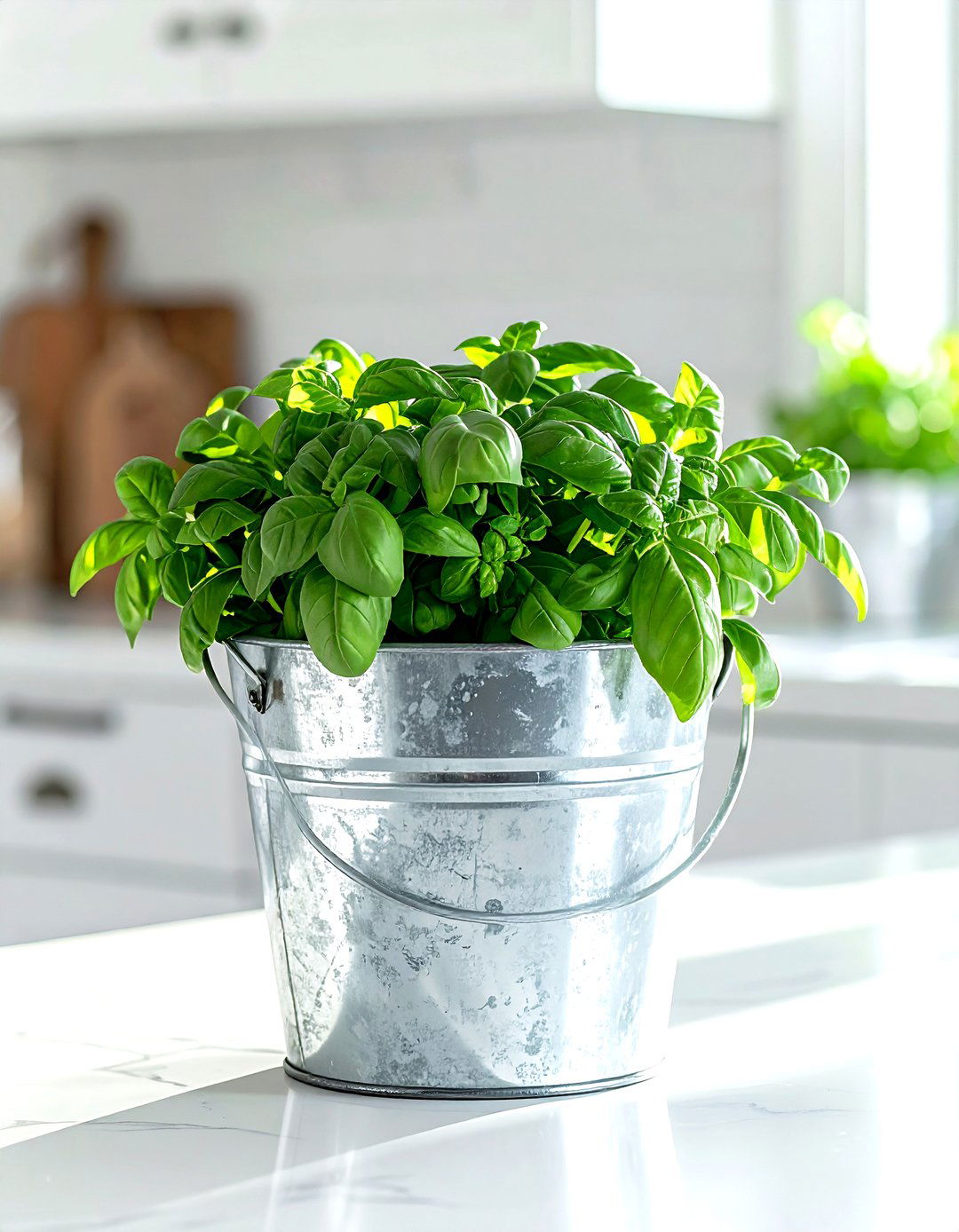 Metal bucket planter - 30 dollar store decor ideas