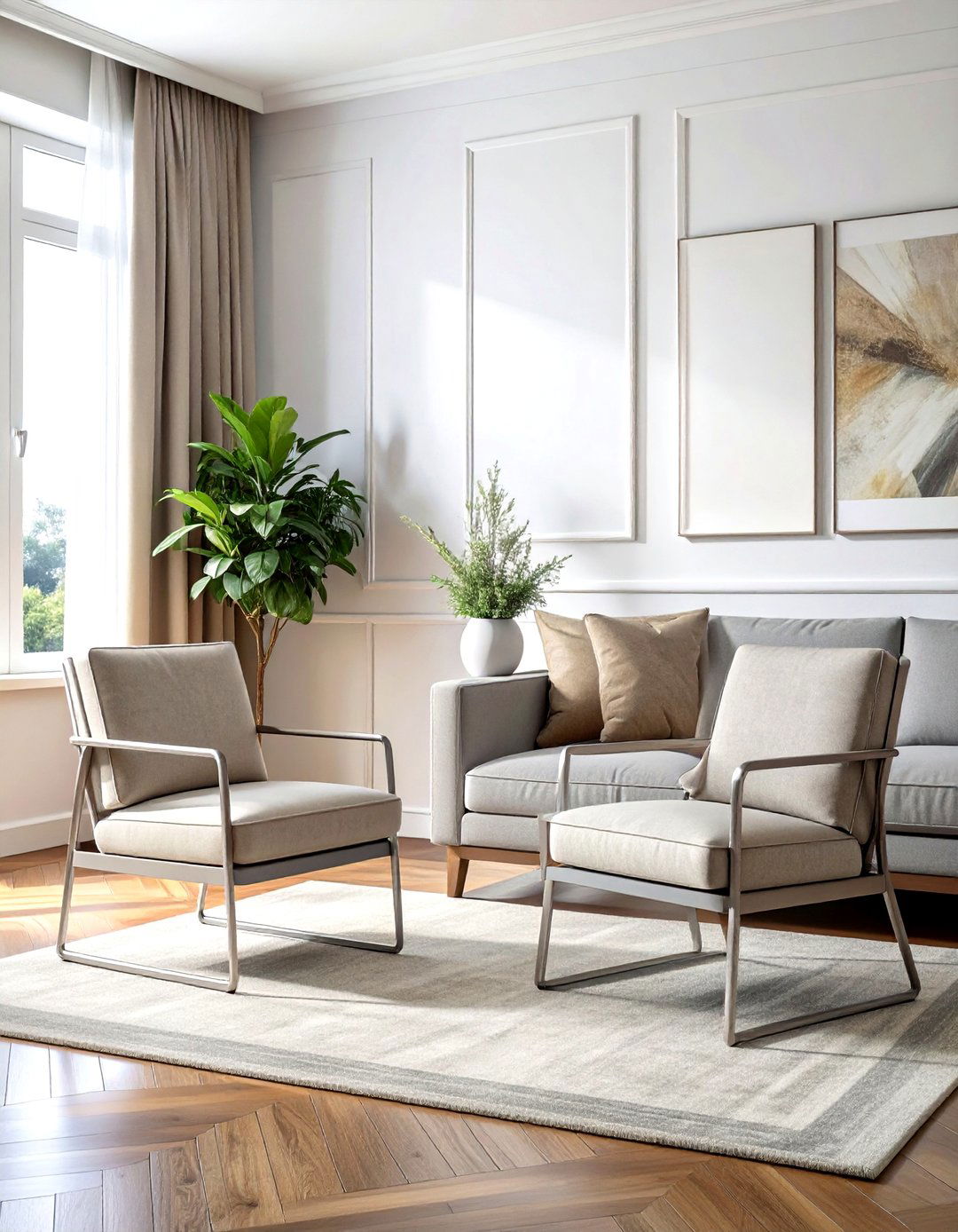 Metal frame armchair - 30 living room black metal furniture ideas