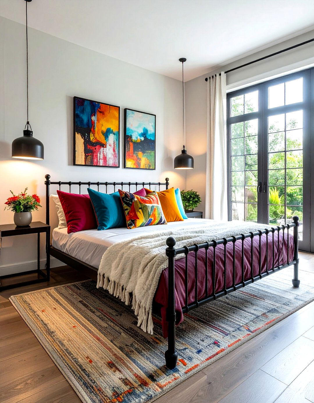 Metal frame daybed - 30 living room black metal furniture ideas