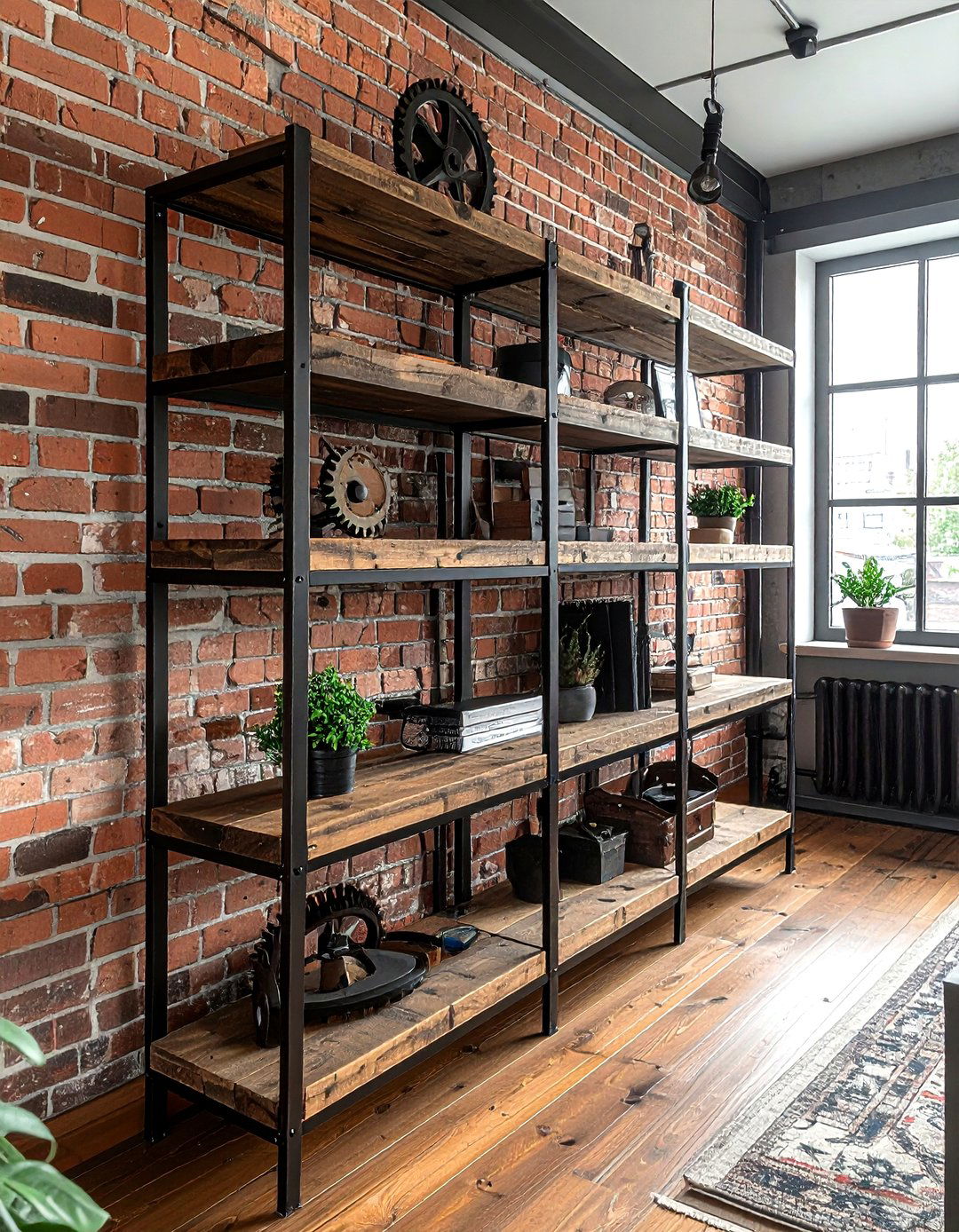 Metal frame shelving - 30 living room built-in cabinets