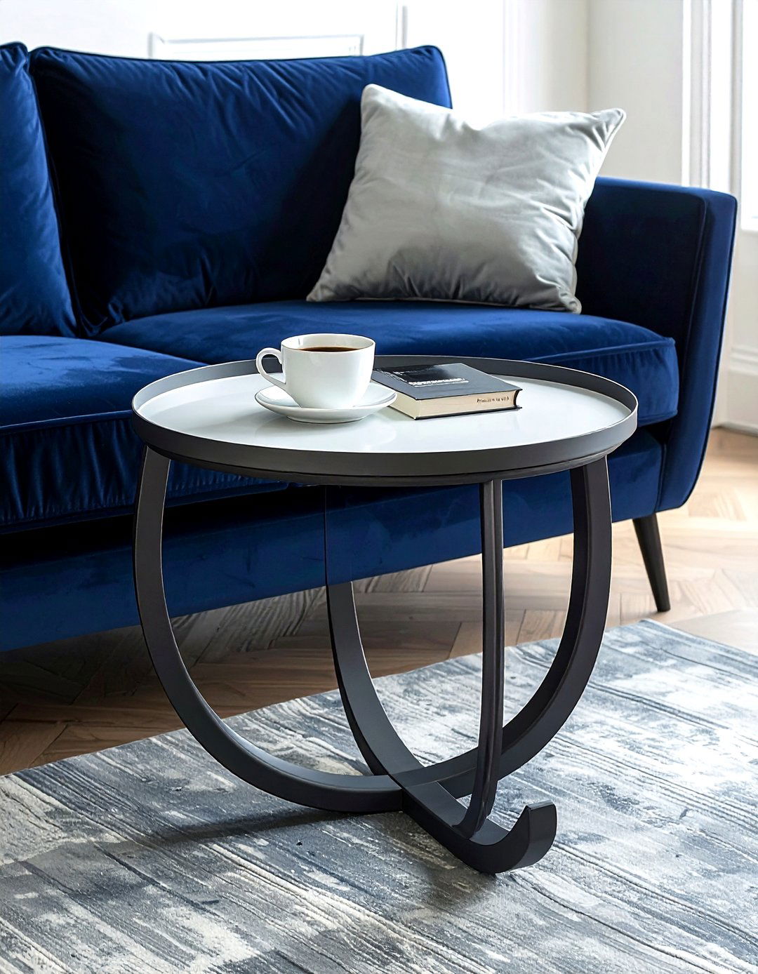 Metal frame side table - 30 living room iron furniture ideas