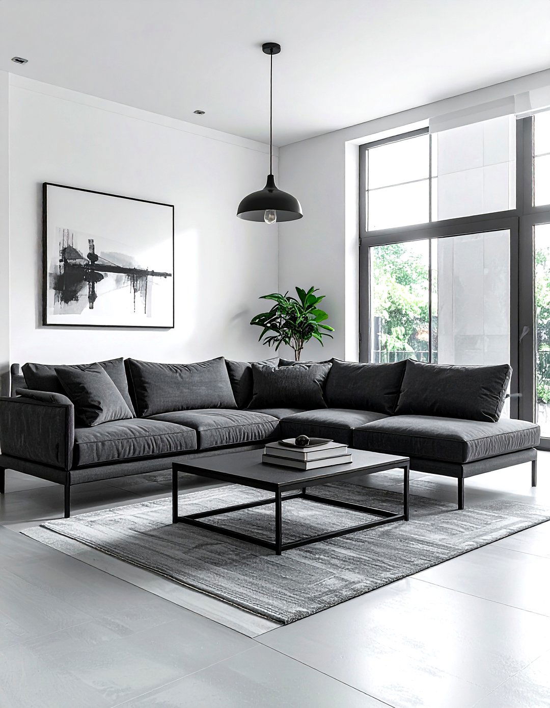 Metal frame sofa - 30 living room black metal furniture ideas