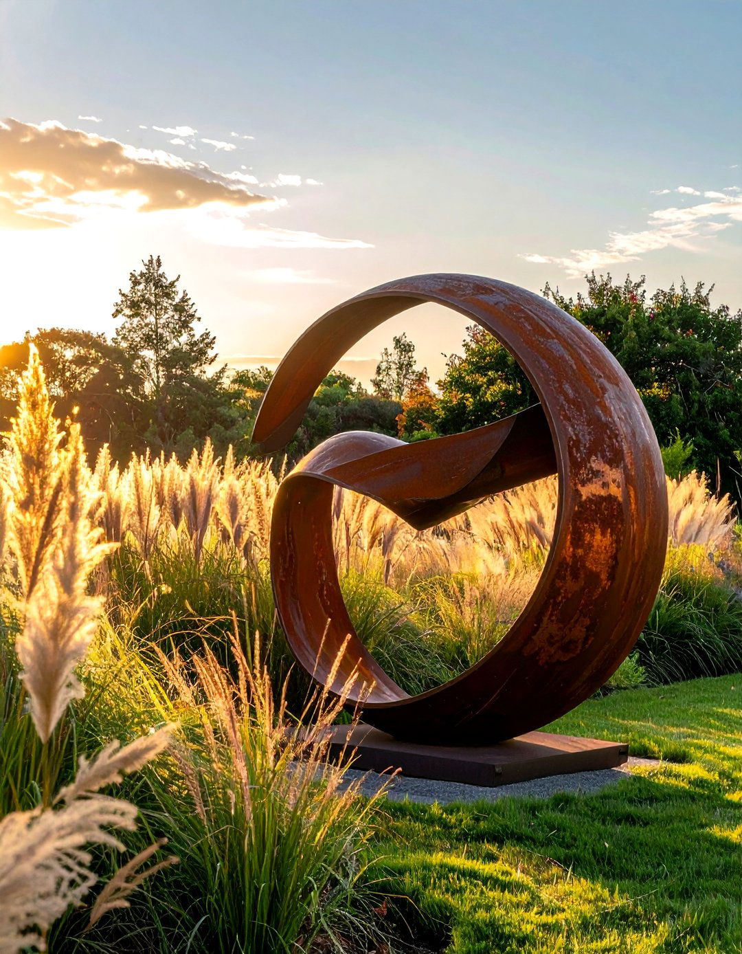 Metal garden art - 30 garden decor ideas