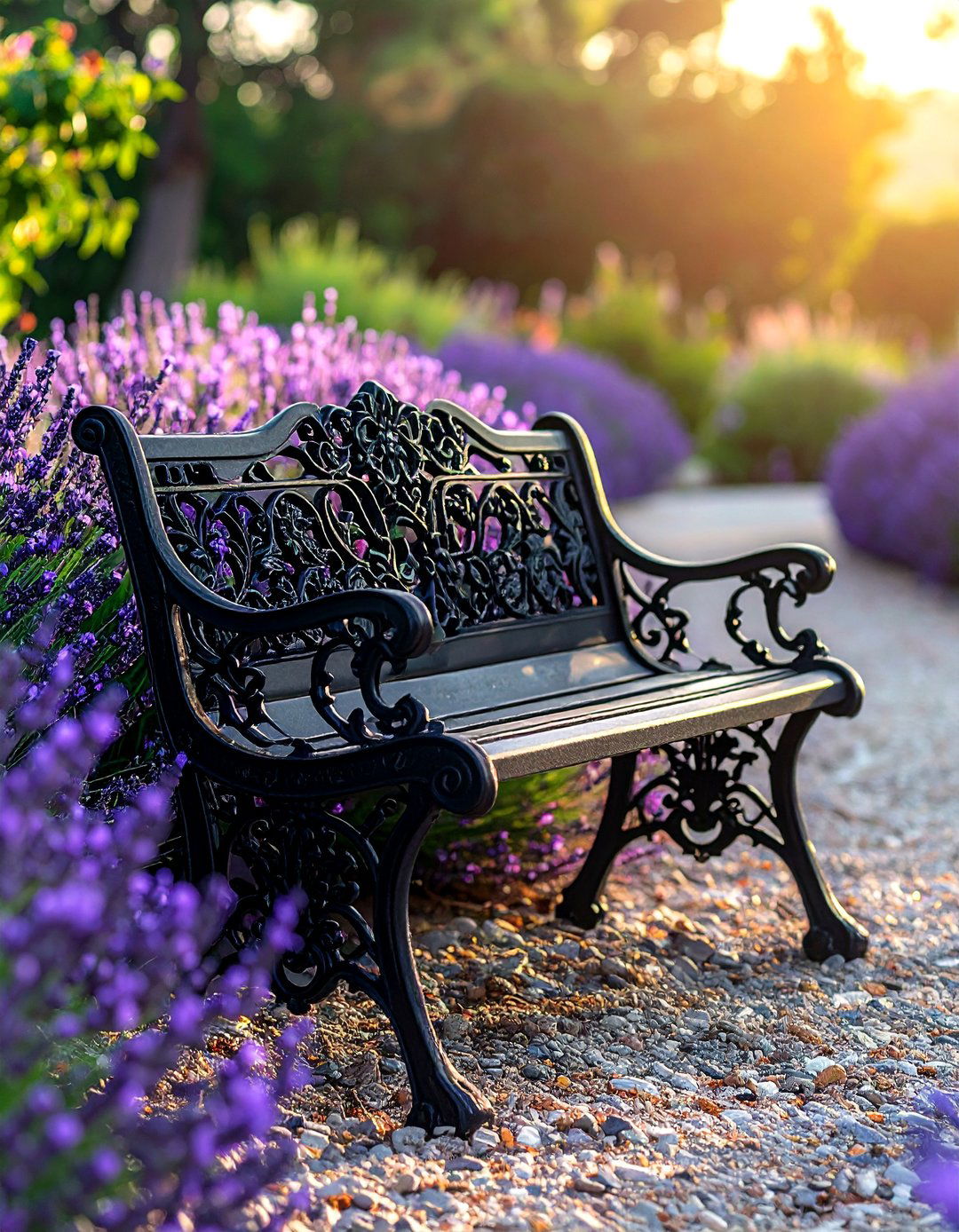 Metal garden bench - 30 outdoor furniture ideas