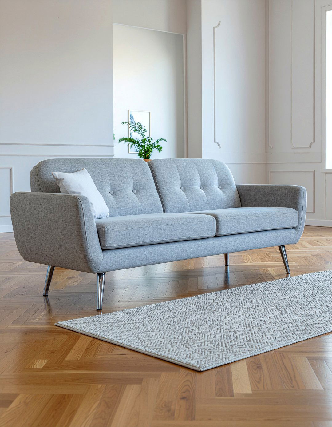 Metal leg sofa - 30 metal accent living room ideas