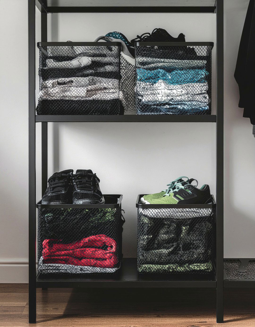 Metal mesh bins - 30 bedroom closet dividers