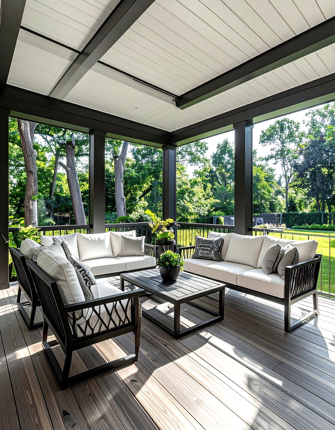 Metal patio furniture - 30 screened porch decor ideas
