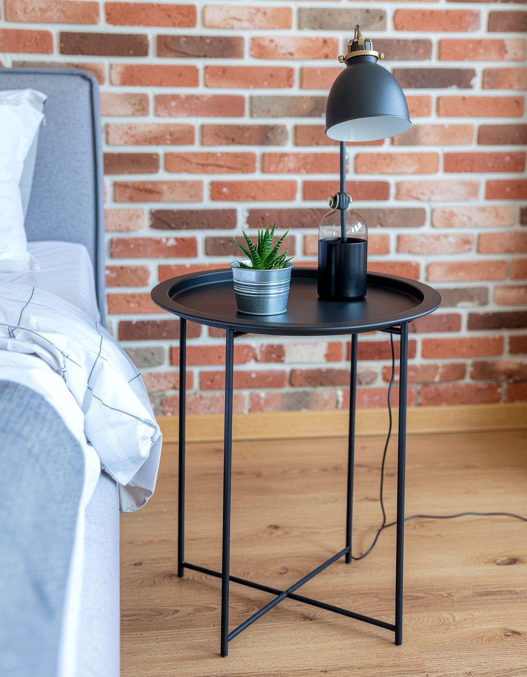 Metal round nightstand - 30 bedroom round nightstands