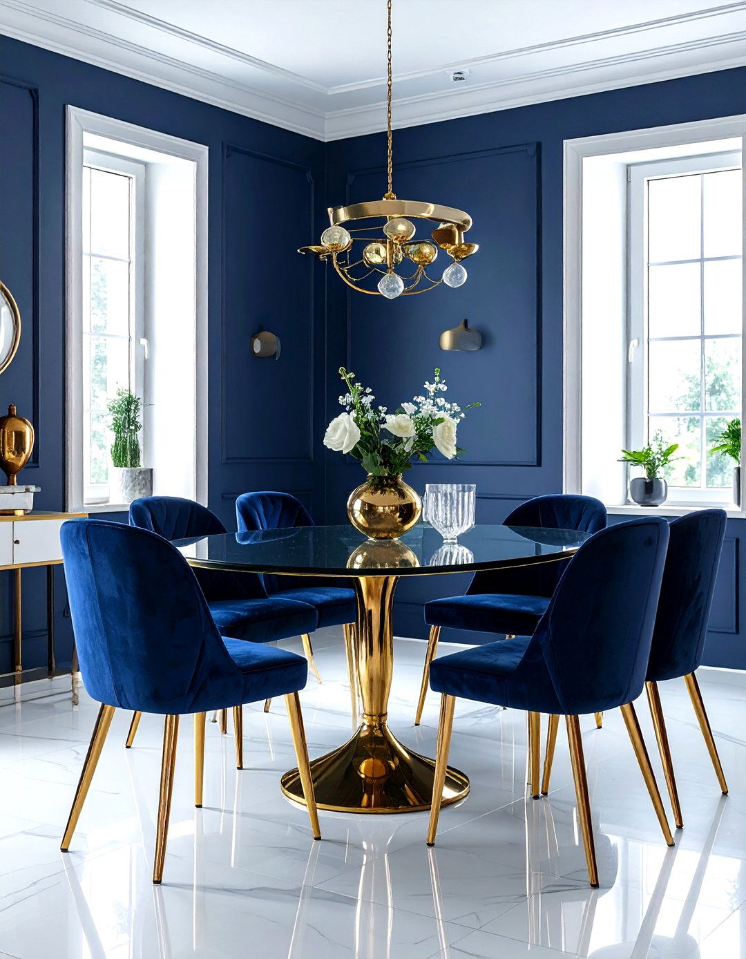 Metallic Accent Dining Room - 30 fearless dining room ideas