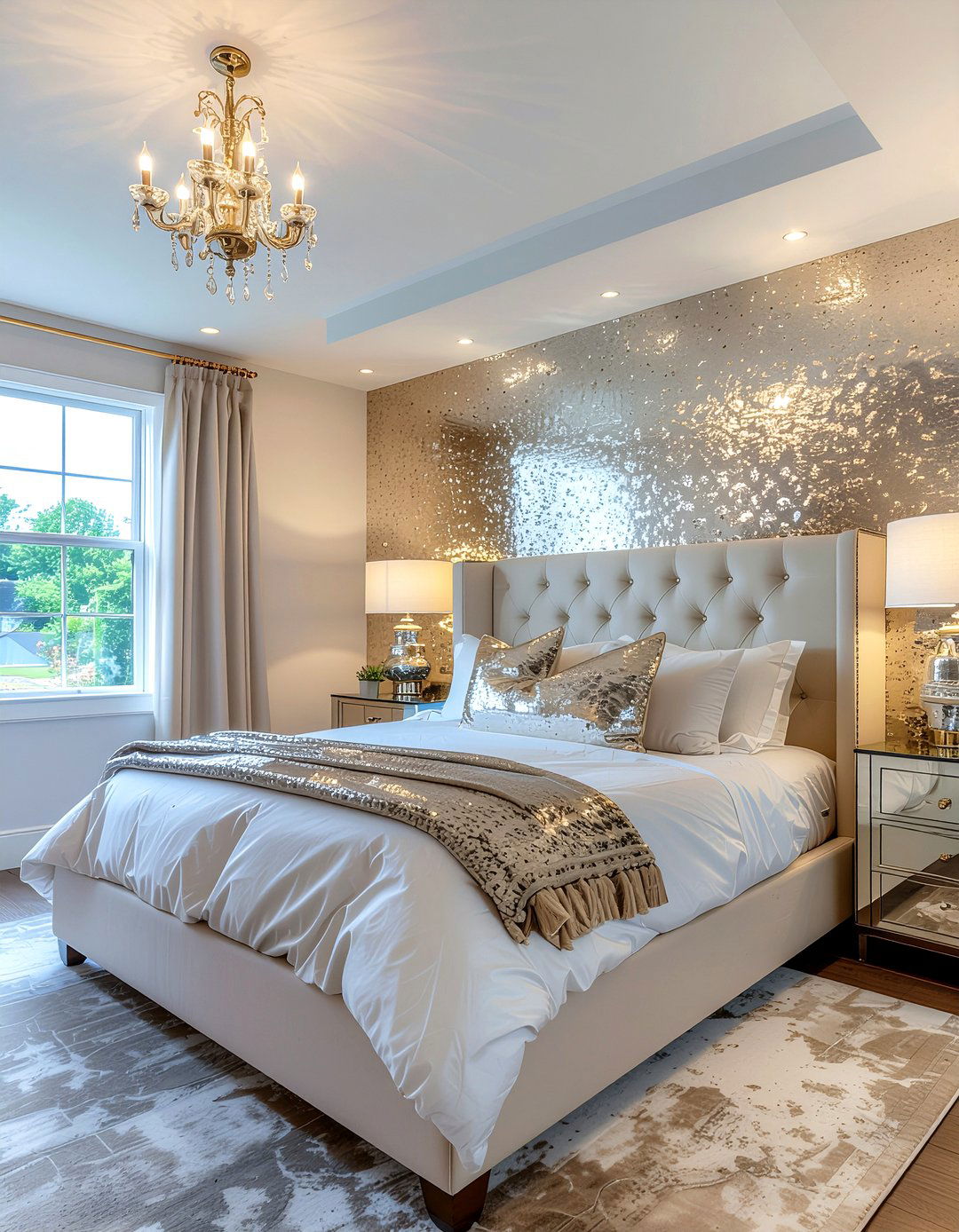 Metallic Bedroom Wallpaper - 30 bedroom wallpaper ideas