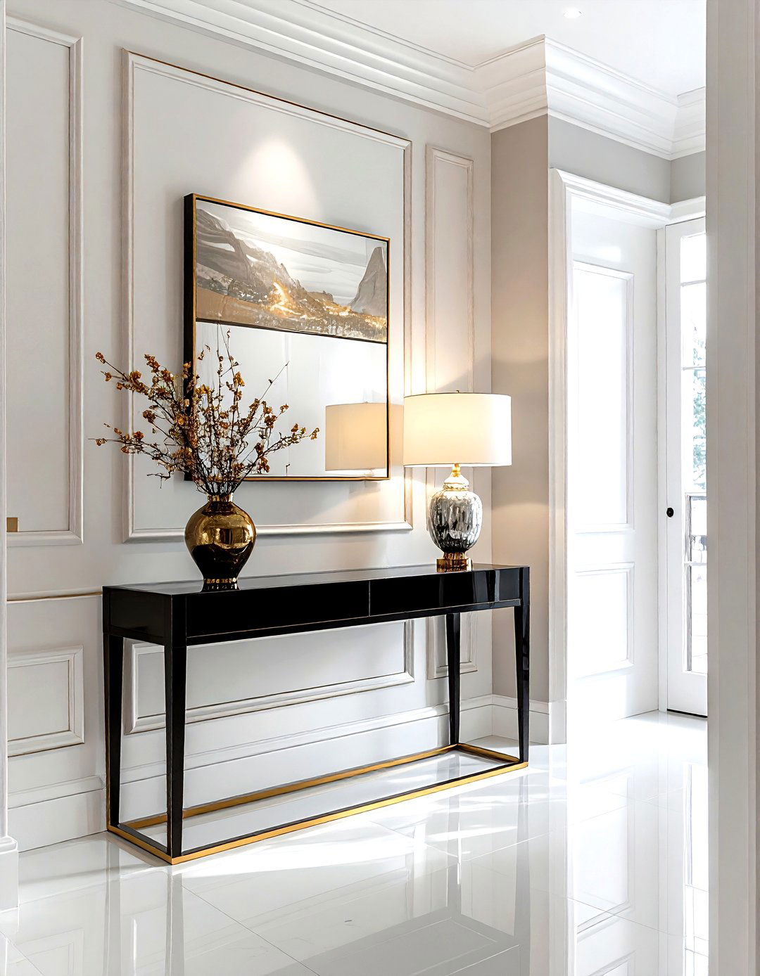 Metallic Entryway Wallpaper - 30 accent wallpaper ideas