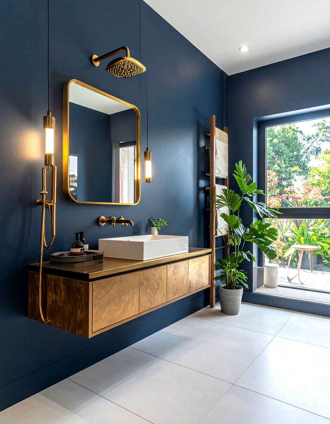 Metallic Fixtures - 30 studio apartment bathroom ideas