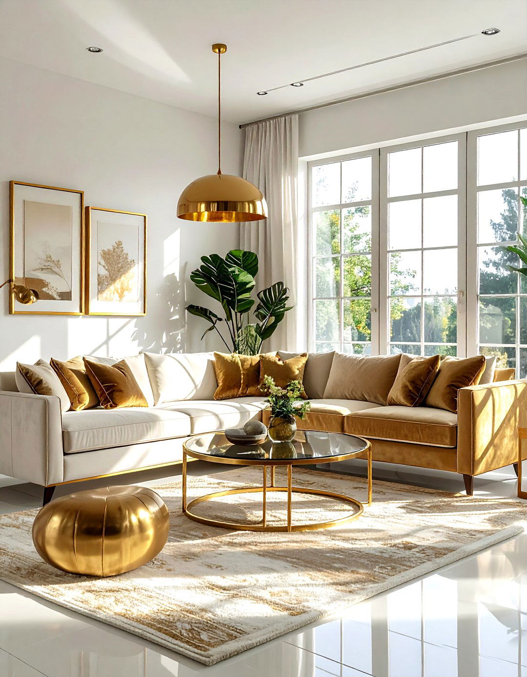 Metallic Home Accessory - 30 living room natural lighting ideas