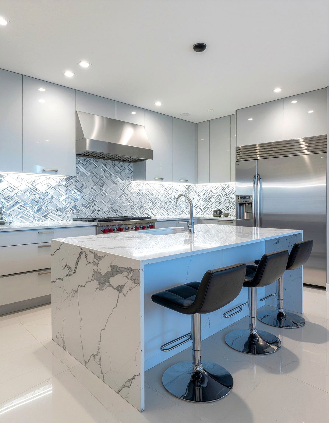 Metallic Kitchen Wallpaper - 30 kitchen wallpaper ideas