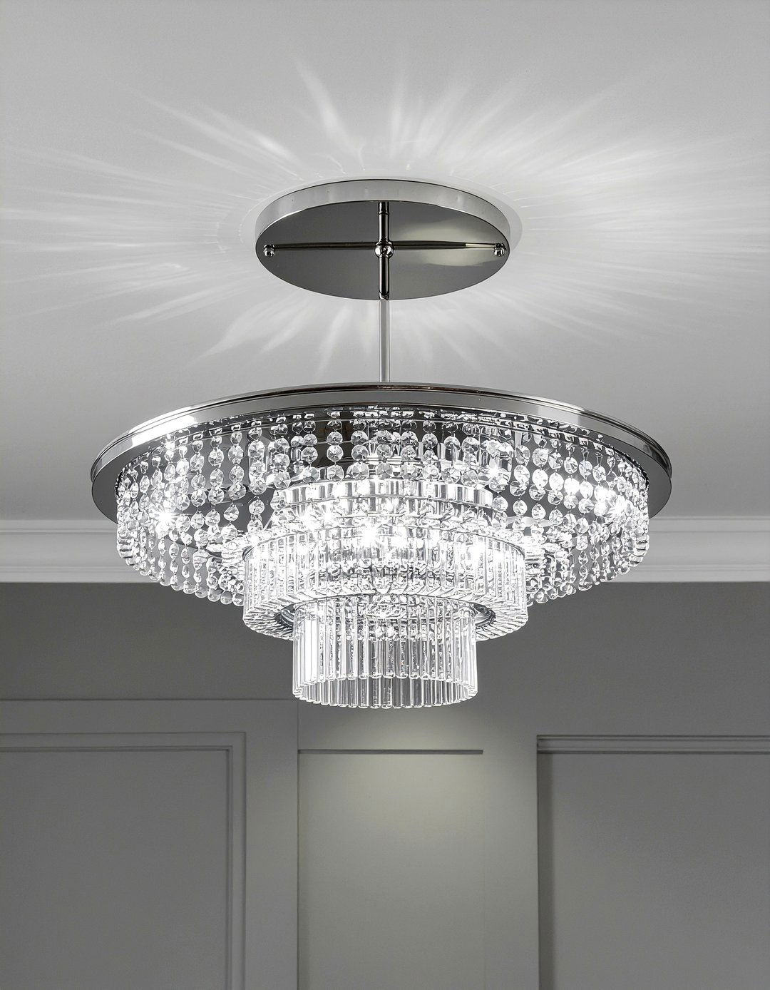 Metallic Silver Ceiling Medallion - 30 dining room ceiling medallion ideas
