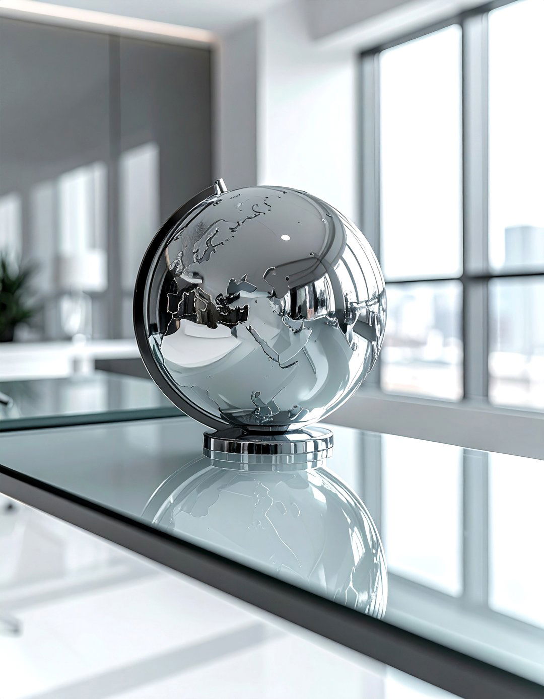 Metallic Silver Globe - 30 globe decor ideas