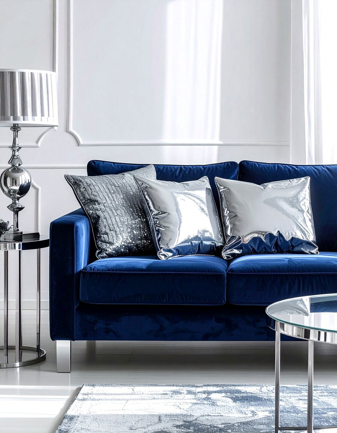 Metallic Silver Pillow - 30 silver decor ideas