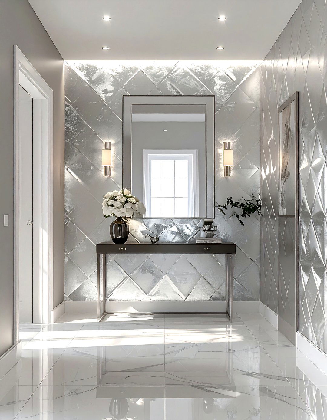 Metallic Silver Wallpaper - 30 silver decor ideas