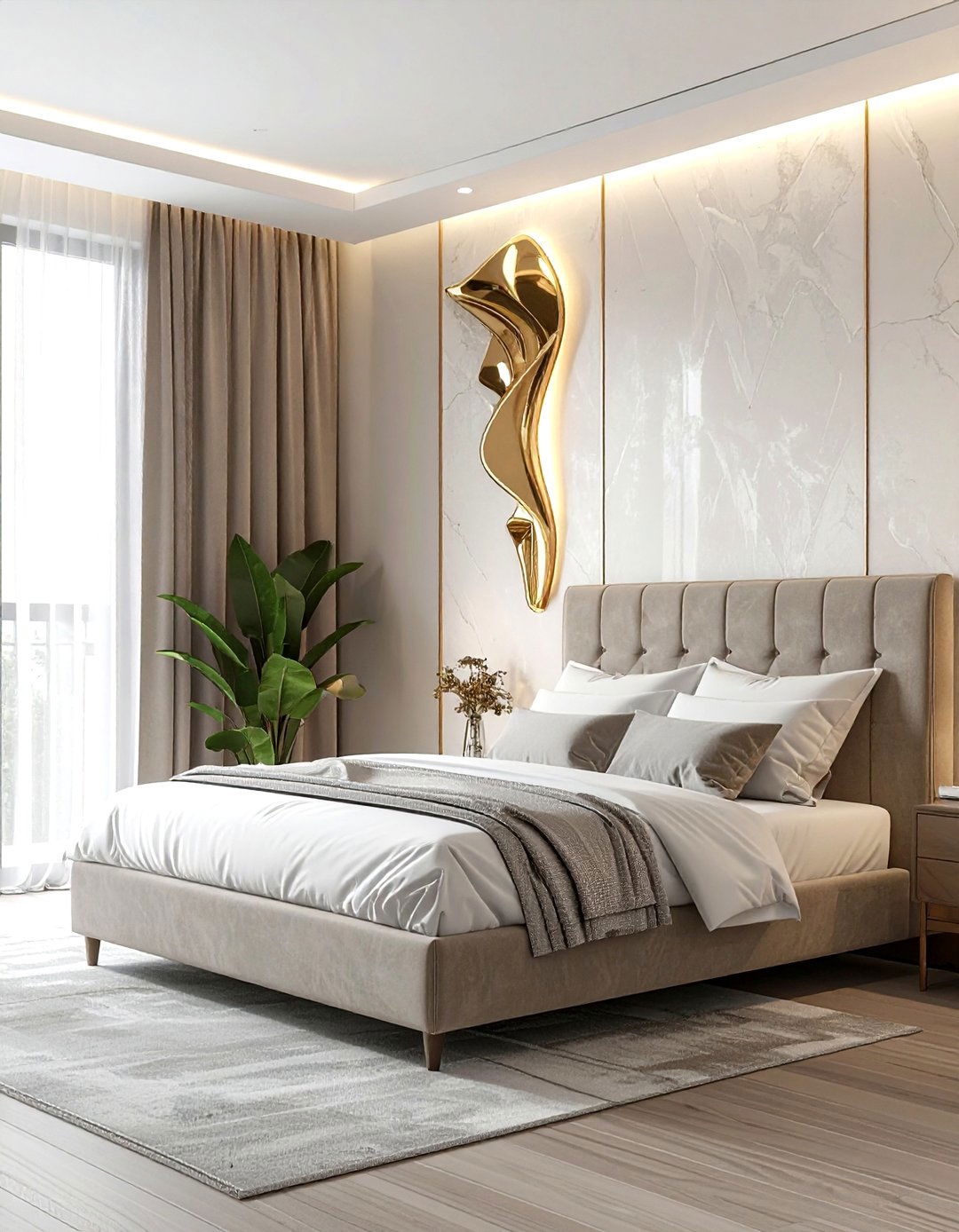 Metallic Wall Sconce - 30 Hollywood regency decor ideas