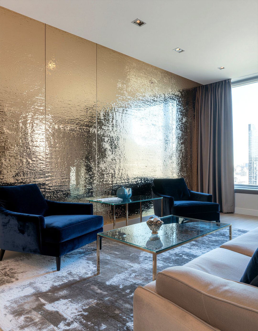 Metallic Wallpaper - 30 living room textured wallpapers