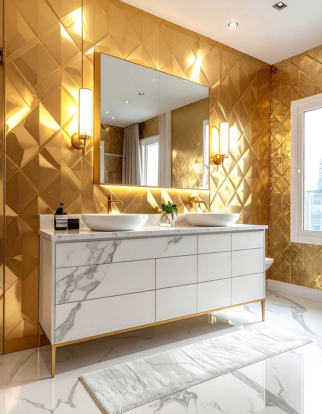 Metallic Wallpaper Accents - 30 rich decor ideas