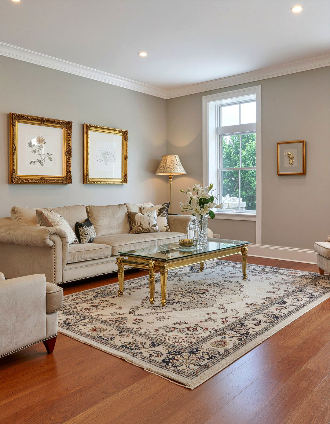 Metallic gold finishes - 30 maximalist living room ideas