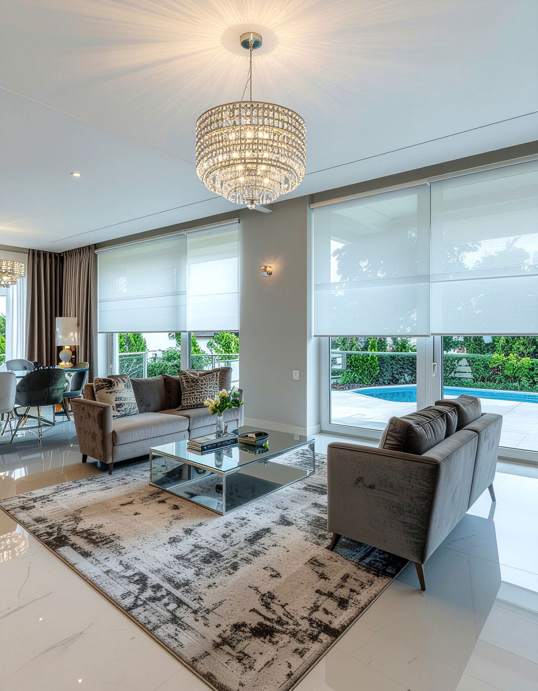 30 Chic Living Room Roller Blinds for Privacy and Style