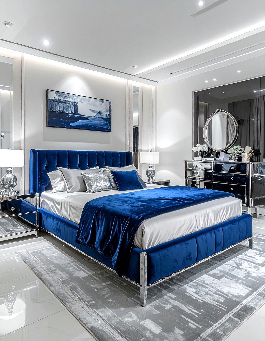 Metallic silver furniture - 30 planet bedroom ideas