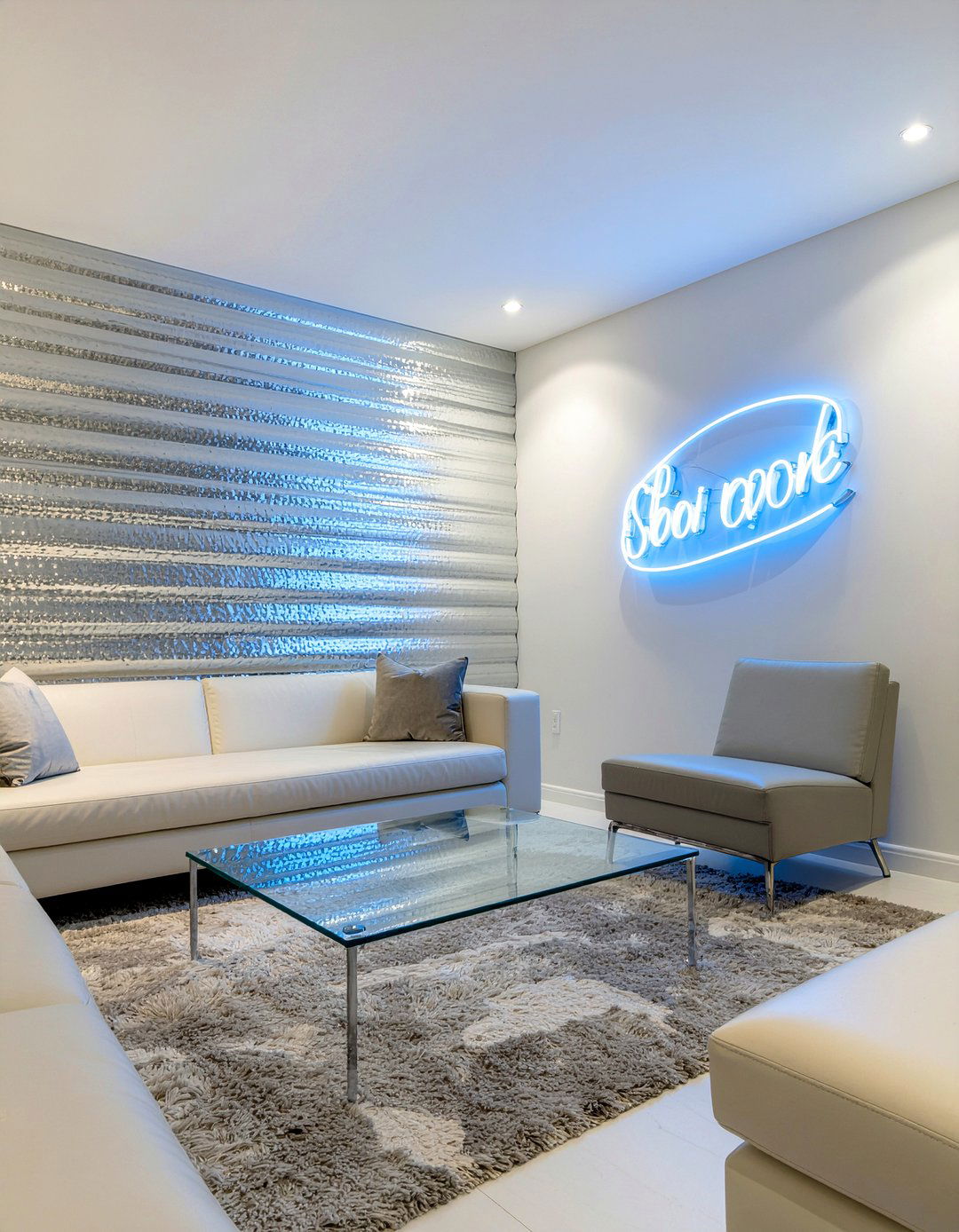 Metallic silver stripe wallpaper - 30 living room striped wallpapers