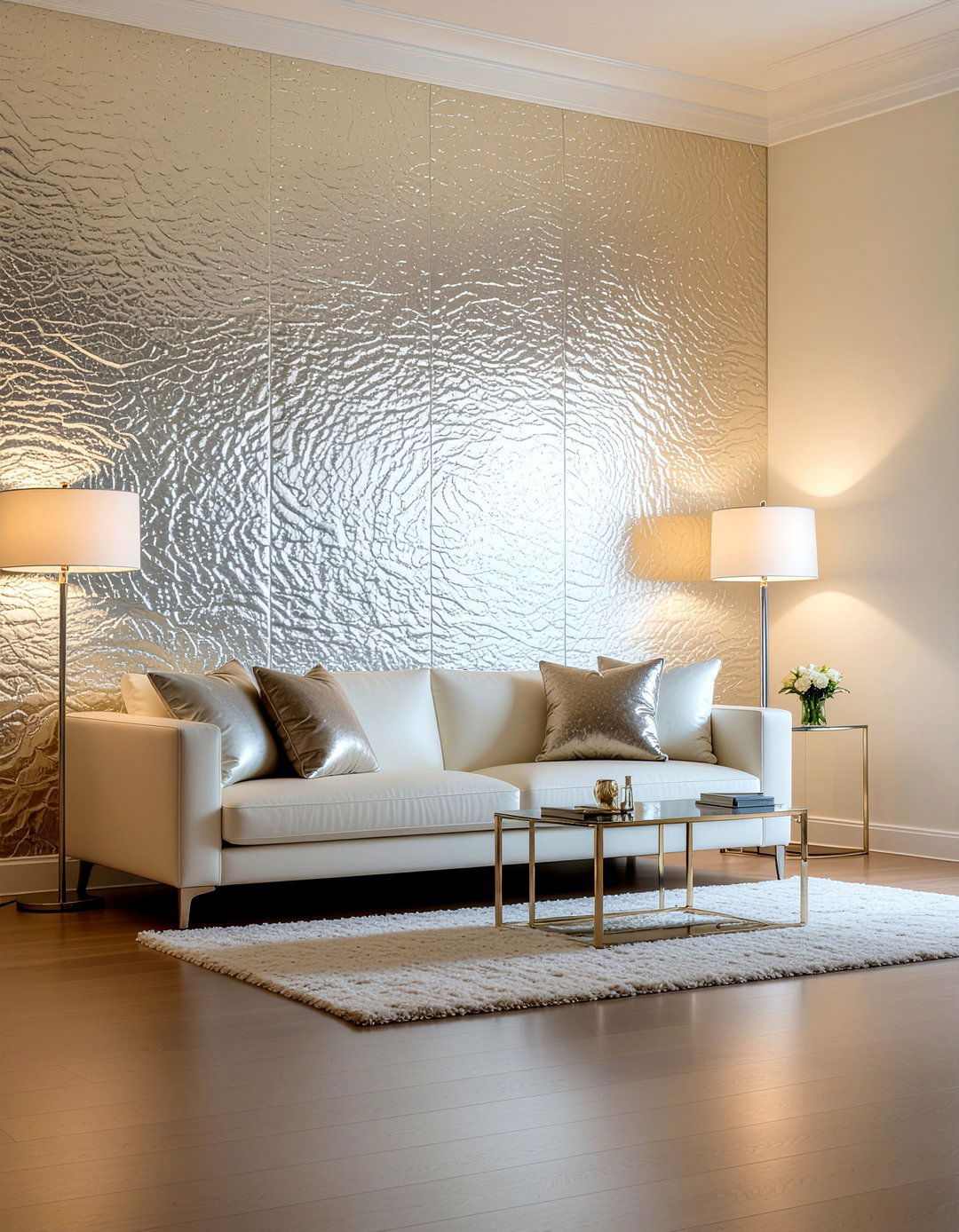 Metallic textured wallpaper - 30 living room bold wallpapers