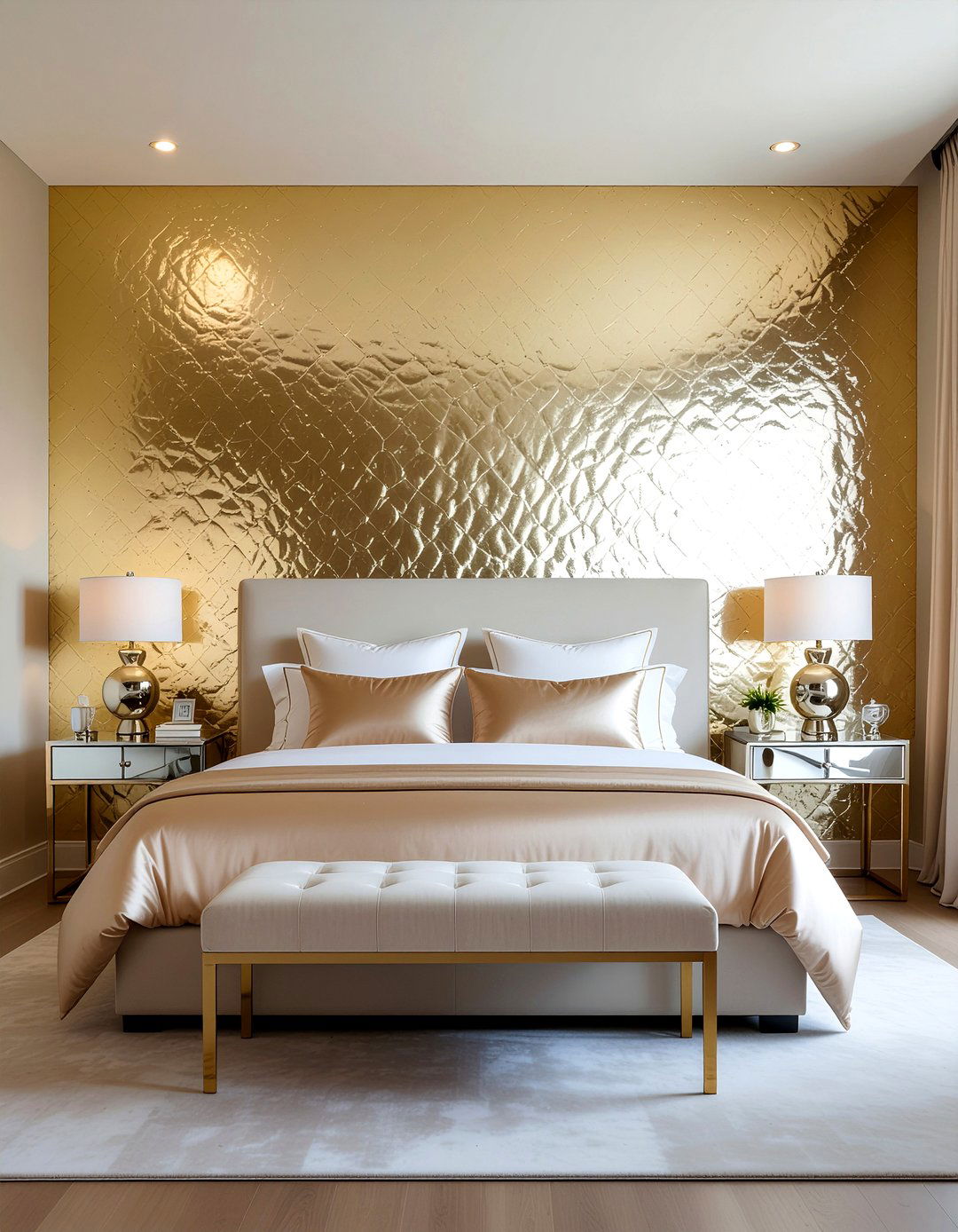 Metallic wallpaper - 30 bedroom wallpapers