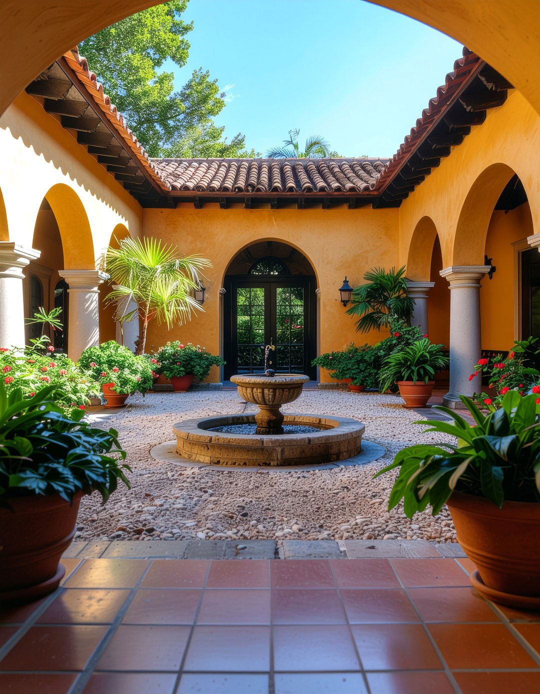 Mexican Courtyard Design - 30 Mexican living room ideas