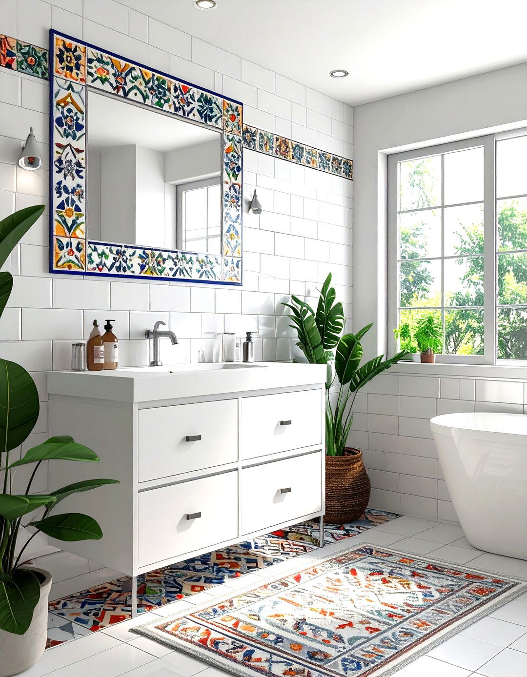 Mexican Tile Border - 30 Mexican tile bathroom ideas