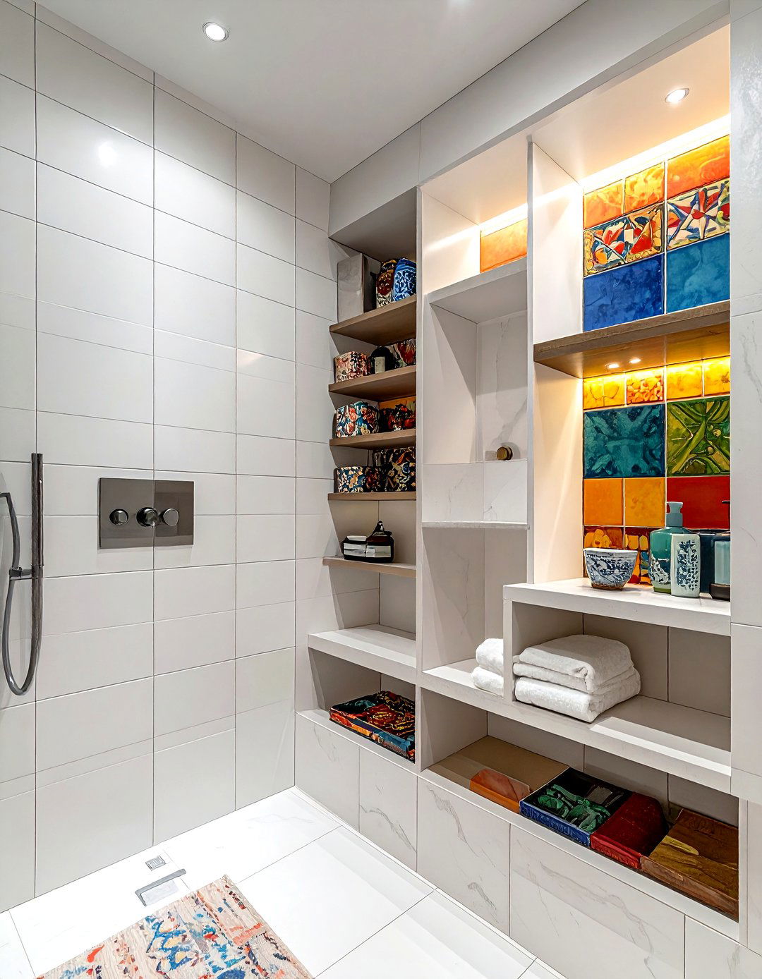 Mexican Tile Niche - 30 Mexican tile bathroom ideas