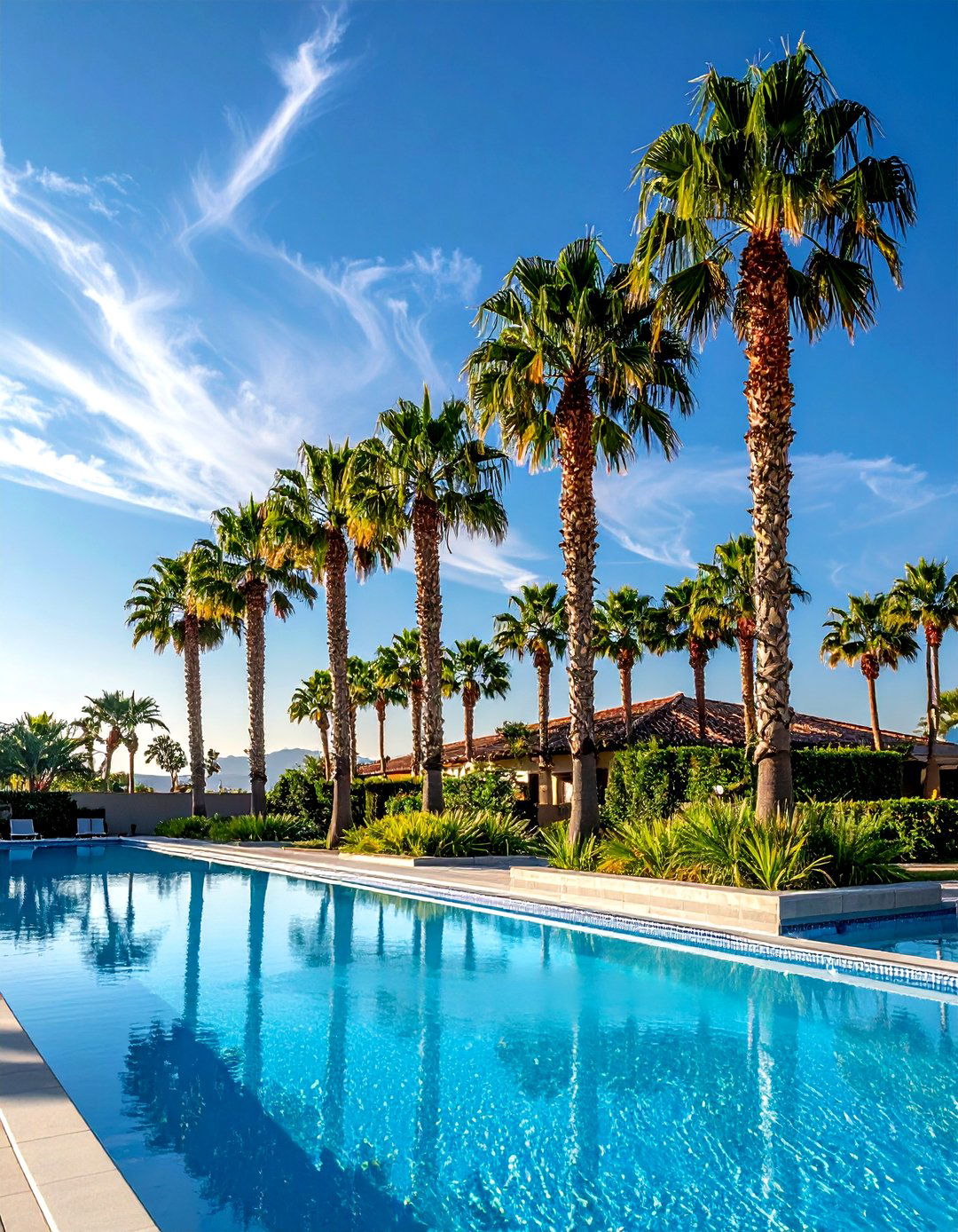 Mexican fan palm poolside - 30 palm plant ideas