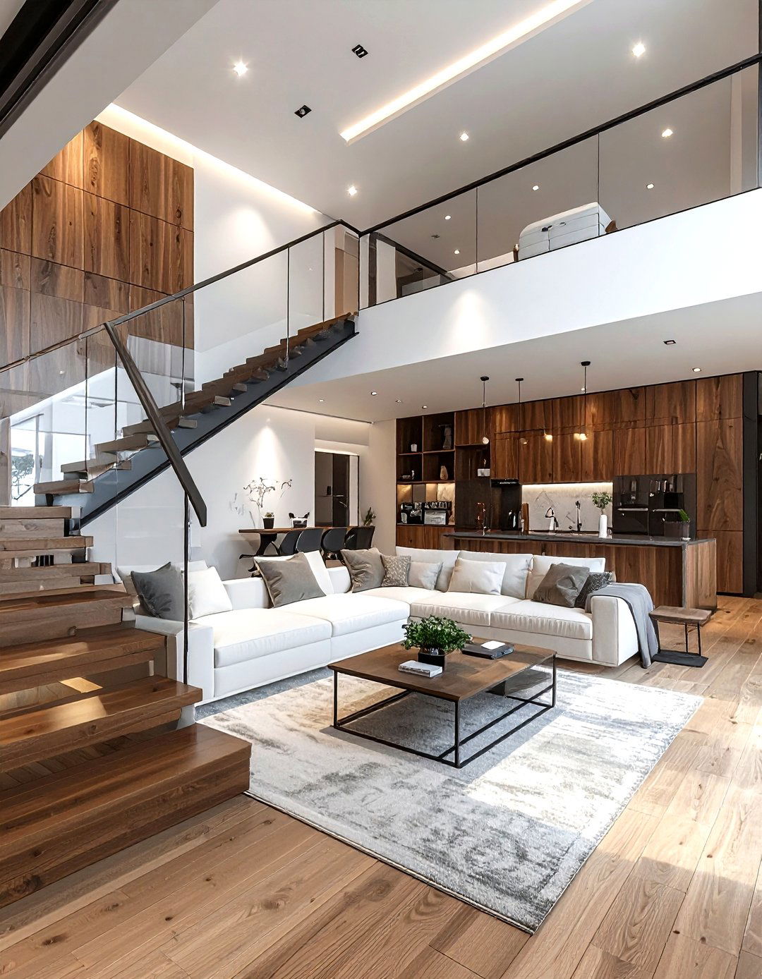 Mezzanine living room - 30 loft style living room ideas