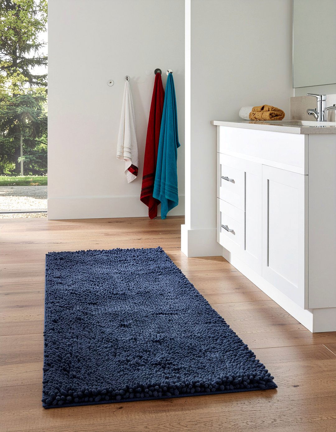 Microfiber Absorbent Bathroom Runner - 30 bathroom runner rug ideas