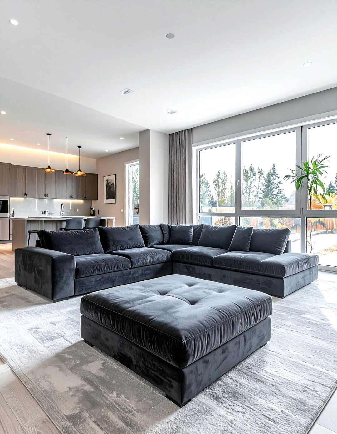 Microfiber Sectional Sofa - 30 easy-clean decor ideas