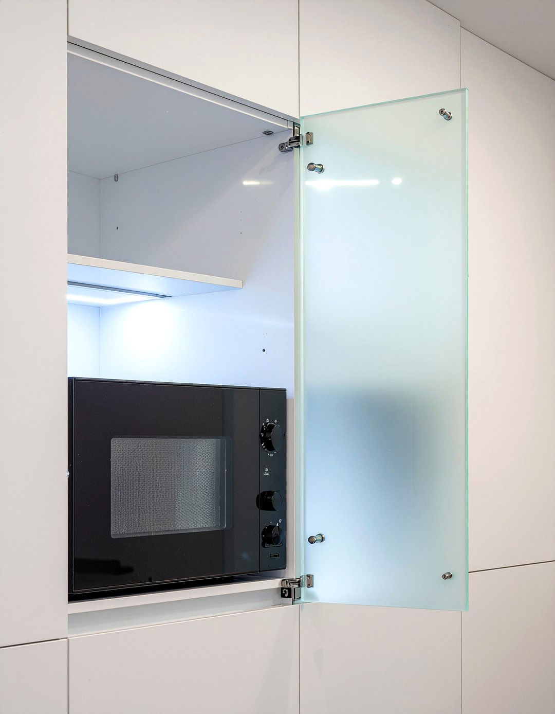 Microwave Behind Sliding Door - 30 kitchen microwave ideas