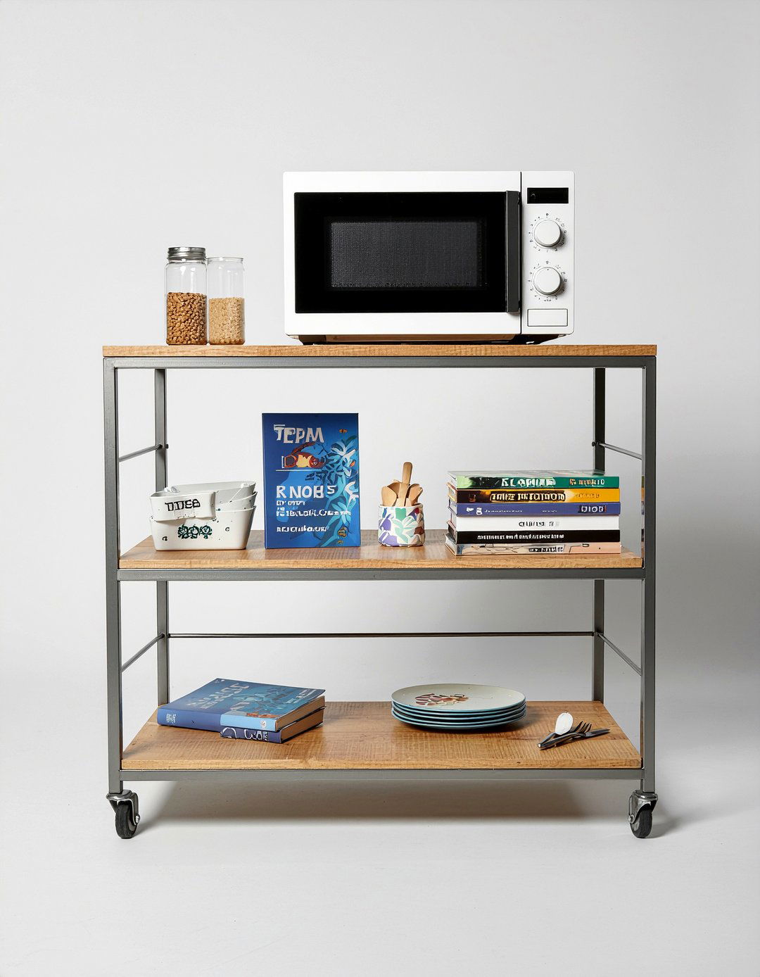 Microwave On Rolling Cart - 30 kitchen microwave ideas