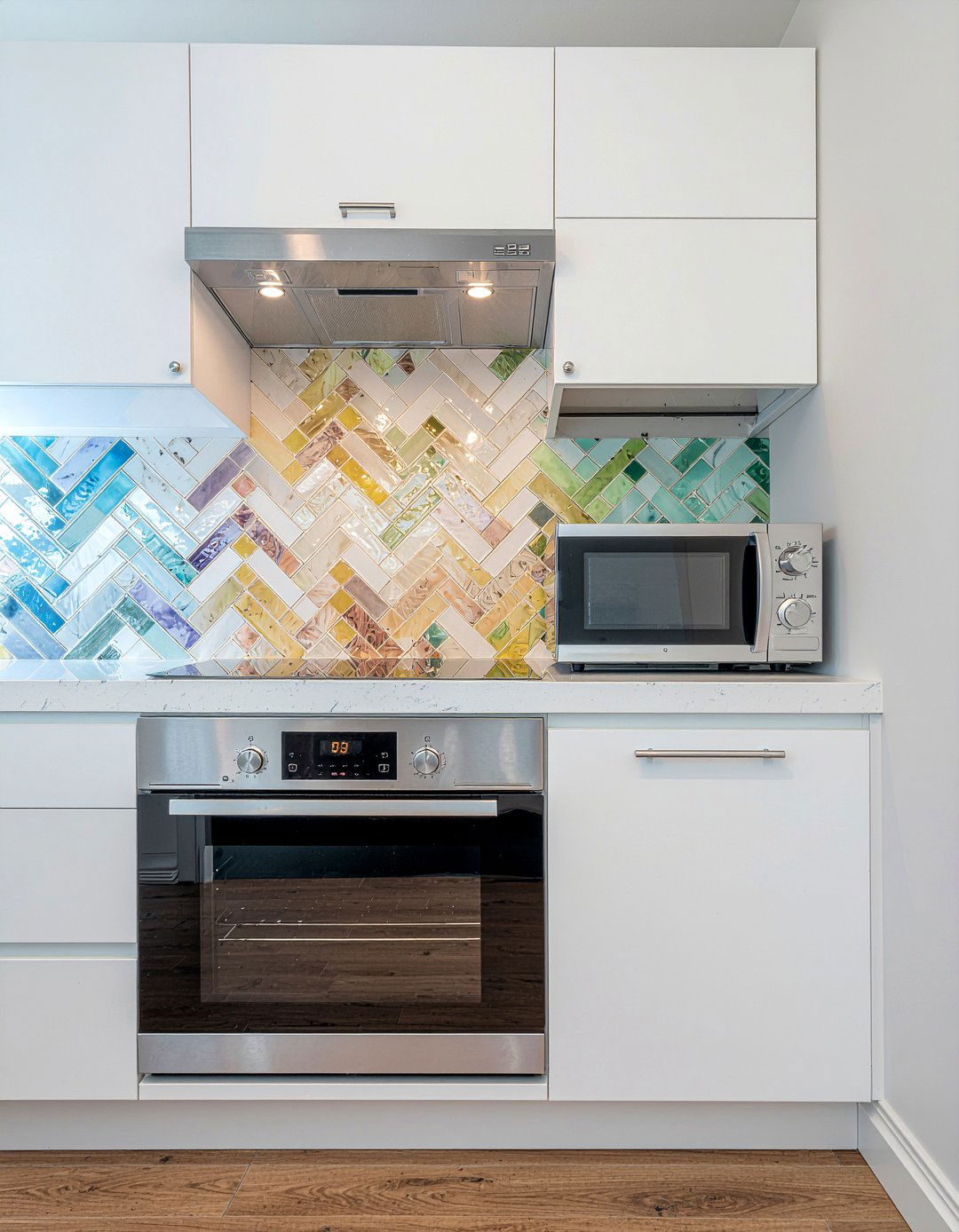 Microwave With Tile Backsplash - 30 built-in microwave kitchen ideas