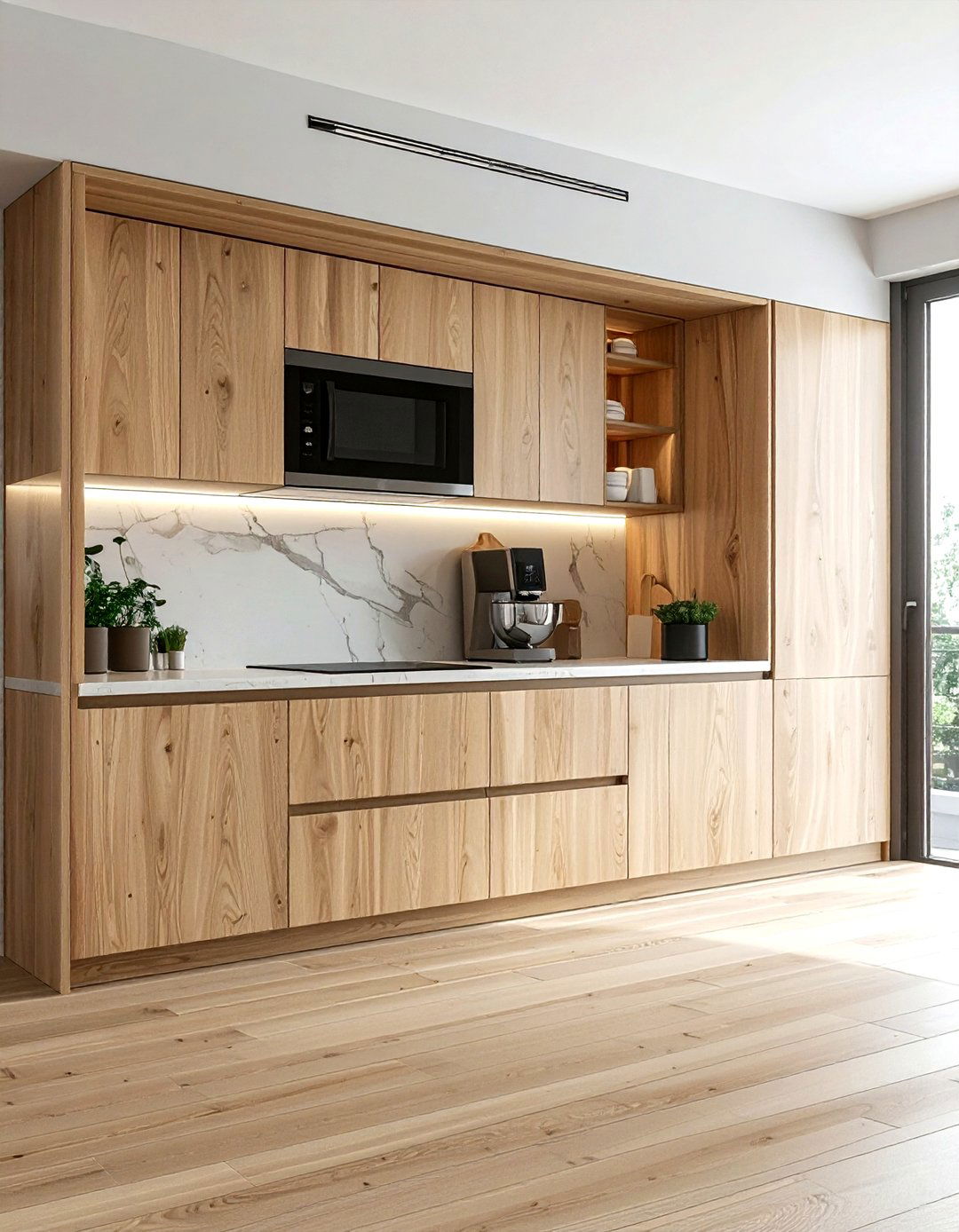 Microwave appliance garage - 30 countertop microwave kitchen ideas