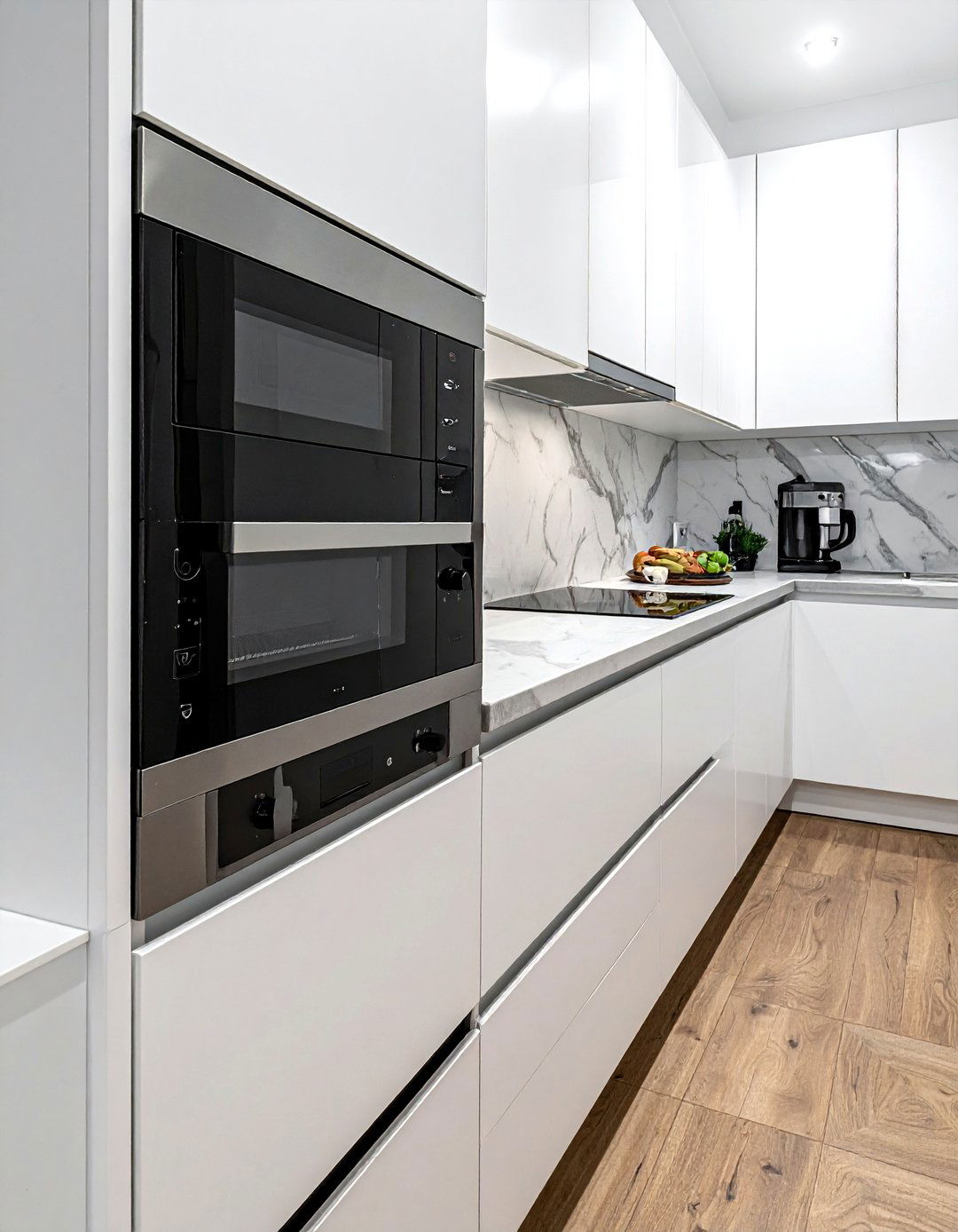 Microwave in galley kitchen - 30 countertop microwave kitchen ideas