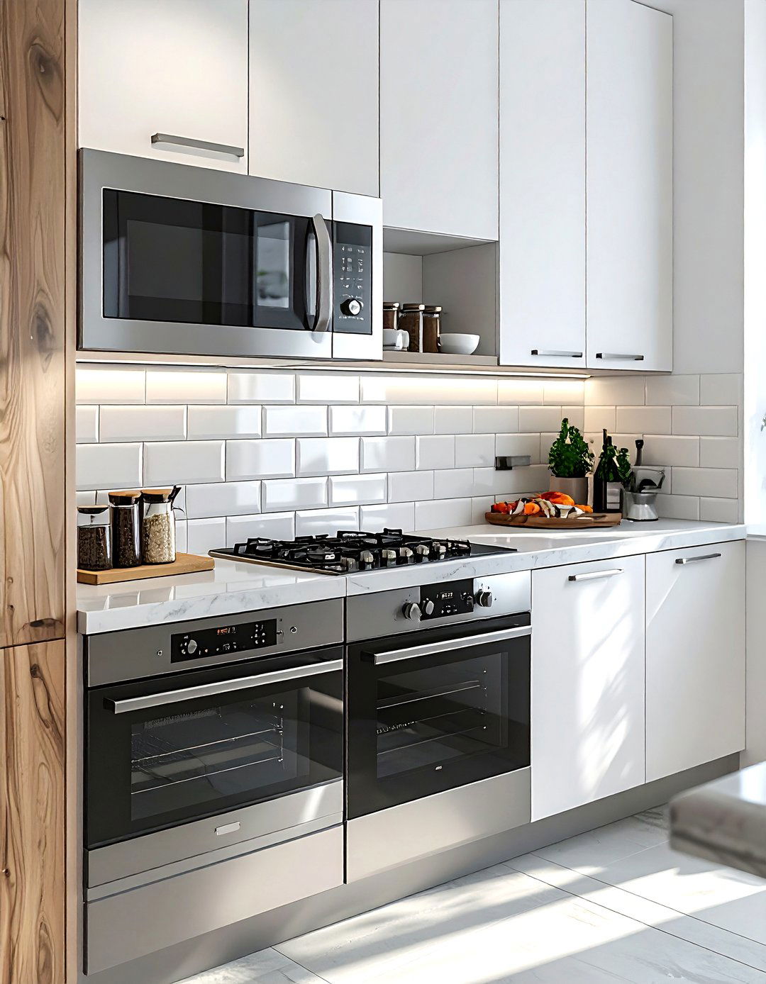 Microwave near toaster oven - 30 countertop microwave kitchen ideas