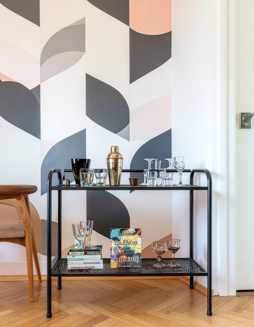 Mid Century Bar Cart - 30 dining room bar cart ideas