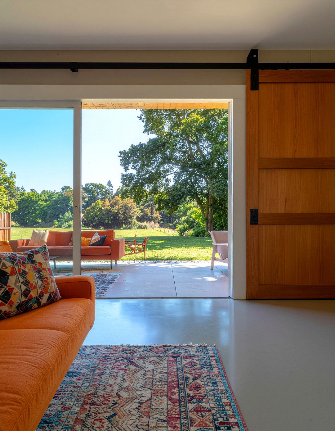 Mid Century Barn Door - 30 living room barn doors