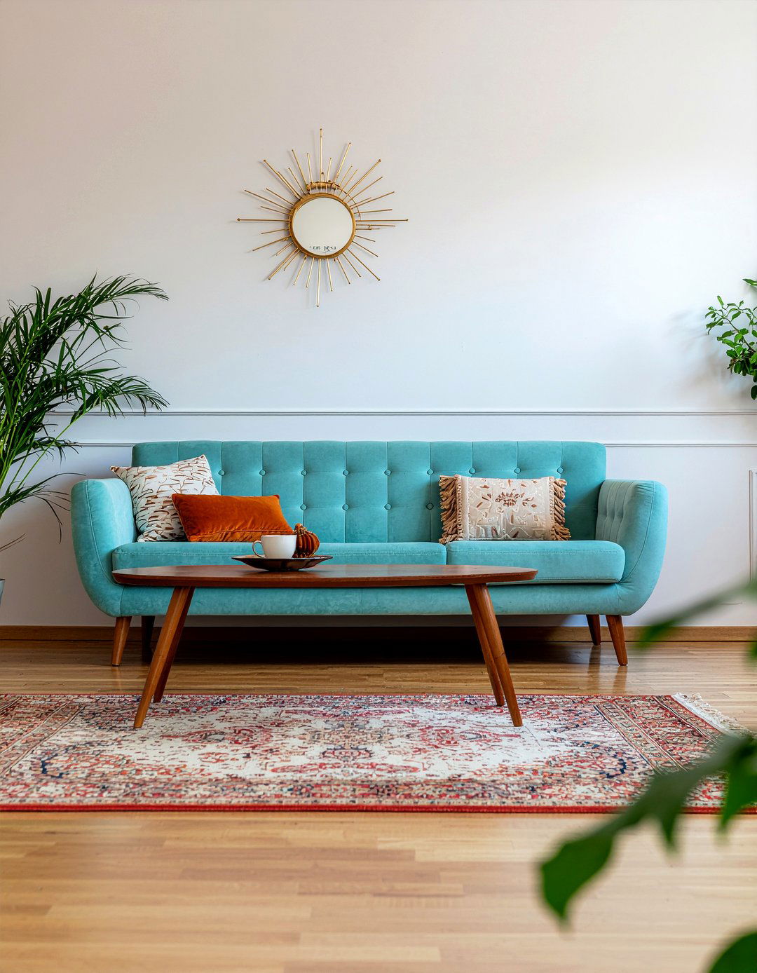 Mid Century Chesterfield - 30 living room chesterfield sofa ideas